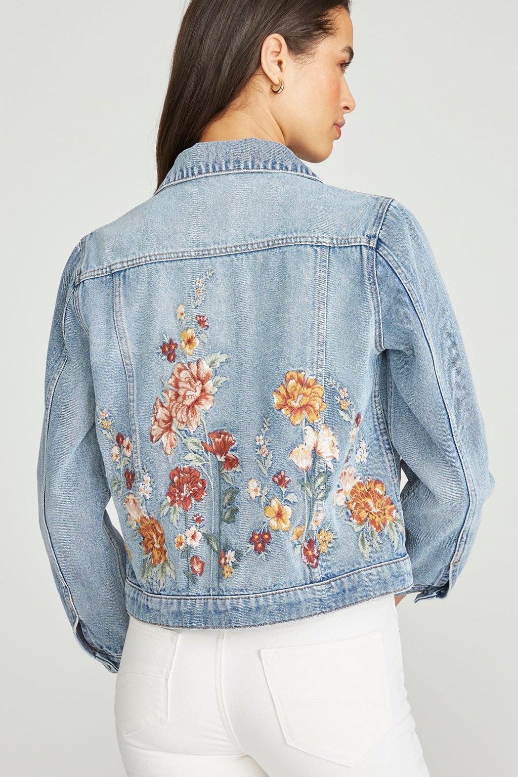 NEW Anthropologie outlet x Driftwood Embroidered Denim Jacket