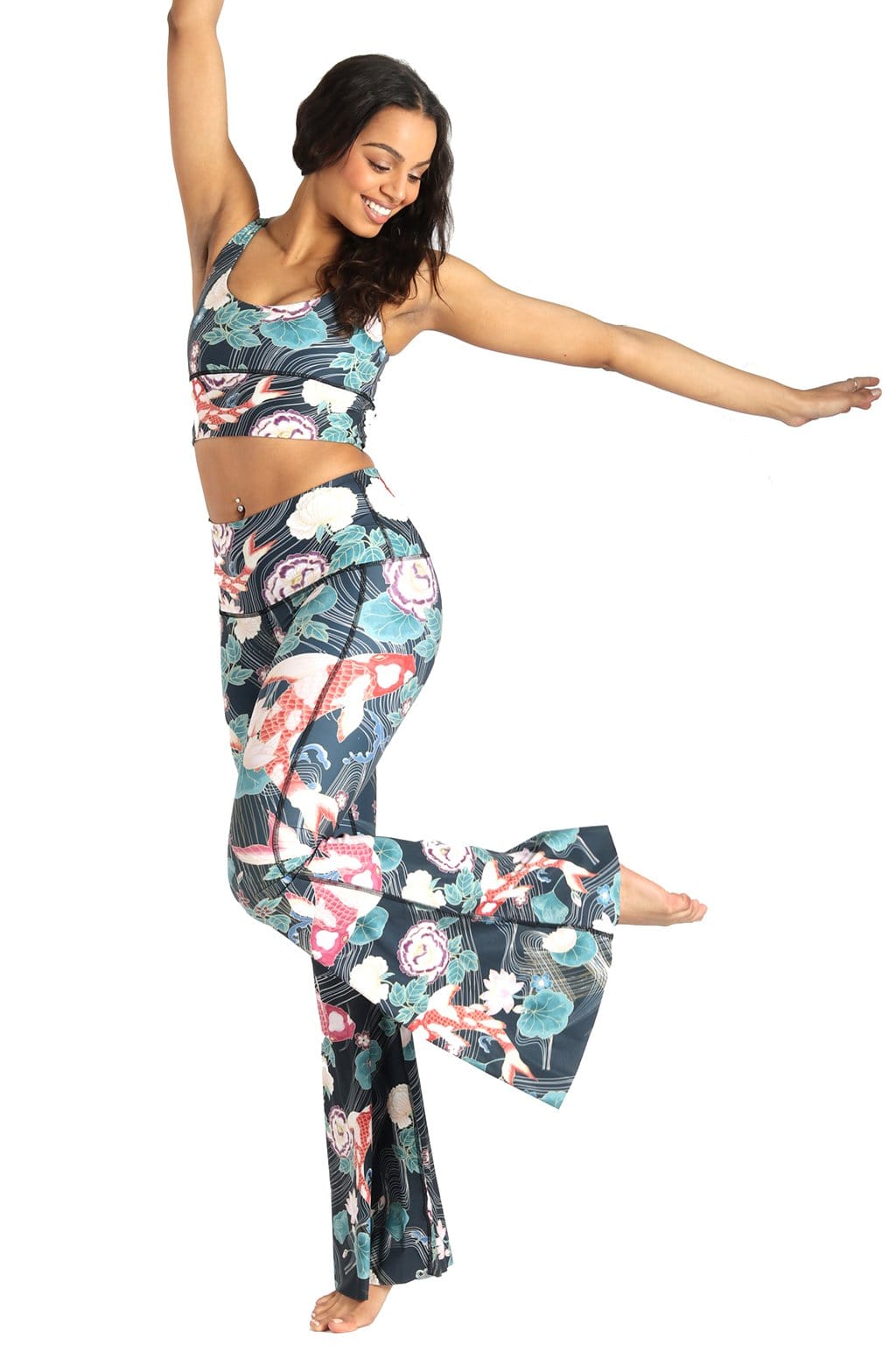 Yoga Democracy Bell Bottoms in Clever Koi